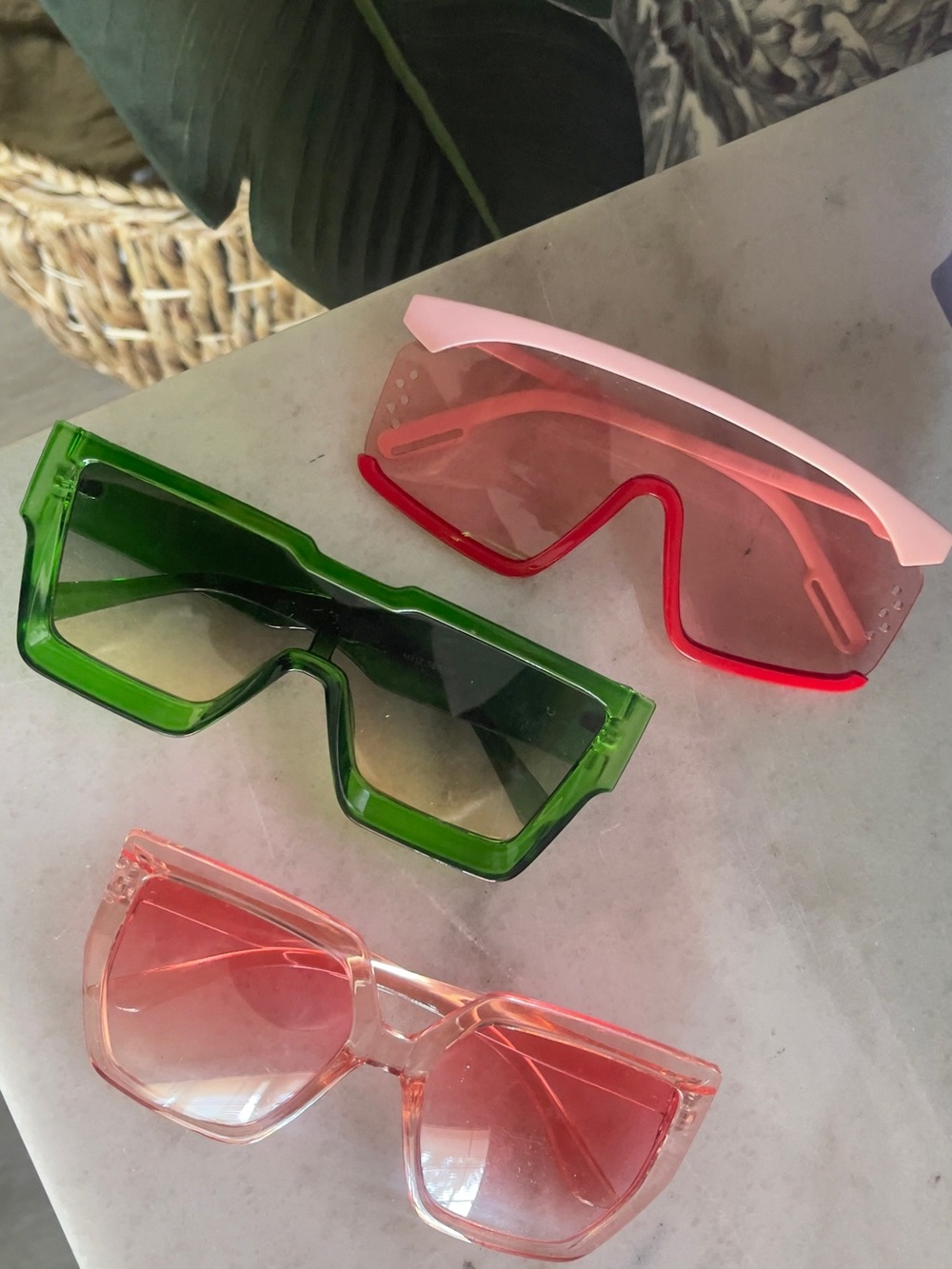 Fashion Sunglasses Pack - Pink, Green, and Light Pink